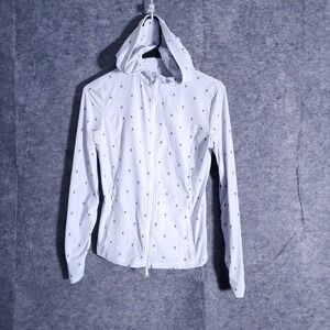 G/FORE Jacket Womens XS White Skull Print Hooded Full Zip Golf Athletic Sports